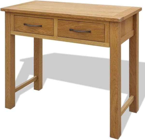 vidaXL Frisiertisch mit Hocker Massivholz Eiche 242742 Bild 3