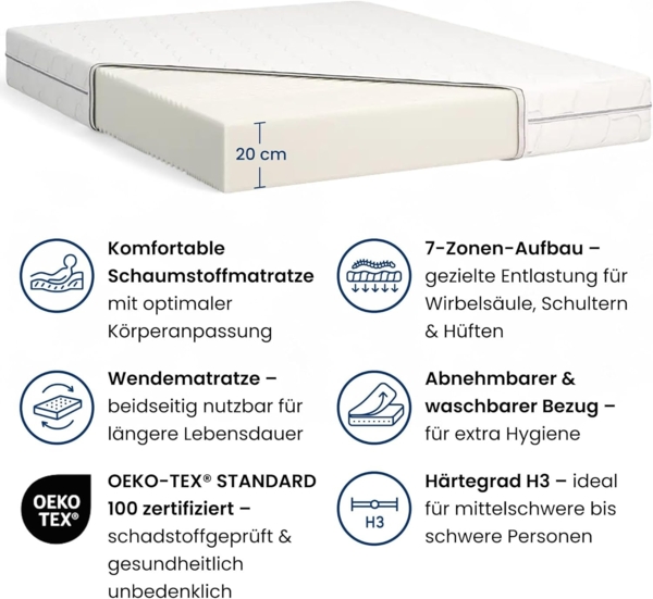 Home Collective Polsterbett Bett 140x200/160x200 Doppelbett Bettgestell mit Lattenrost & Stauraum (140x200 cm), mit Matratze, Stauraum und Bettkasten 140x200 cm in Stoff Beige Bild 3