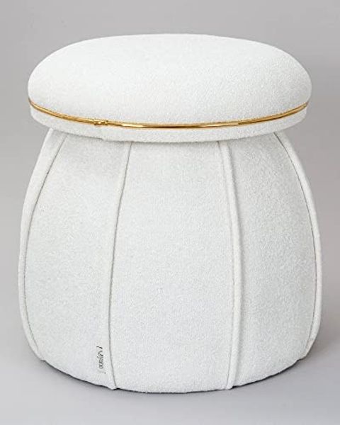 Hocker Corin 135 Weiß / Gold