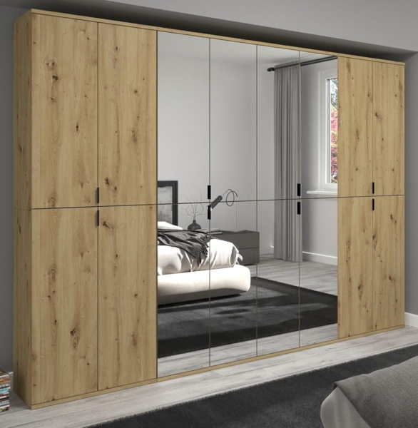 Garderobenschrank mit Spiegel Line-Up in Eiche 122 x 193 cm Bild 5