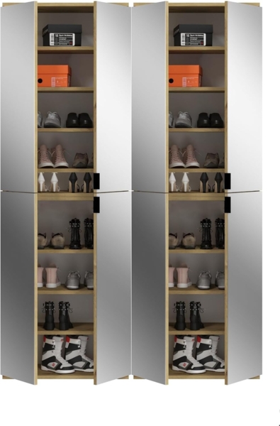 Garderobenschrank mit Spiegel Line-Up in Eiche 122 x 193 cm Bild 8