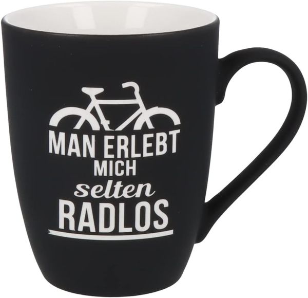 Spruchreif® Tasse SOFT-TOUCH-Tasse mit Gravur·Geschenk für Radfahrer und Mountain Biker