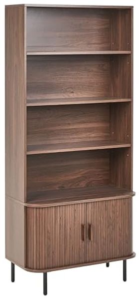 Bücherregal mit 4 Ebenen BRADLEY 180 cm Dunkelbraun