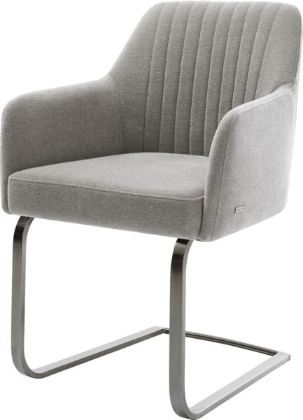 Freischwinger Greg-Flex Strukturstoff Soft Grau Freischwinger flach Graphit Taschenfederkern