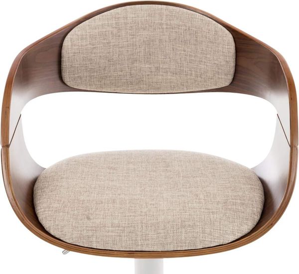 CLP 2er Set Barhocker Kingston Stoff drehbar mit Höhenverstellung,walnuss/creme Bild 7