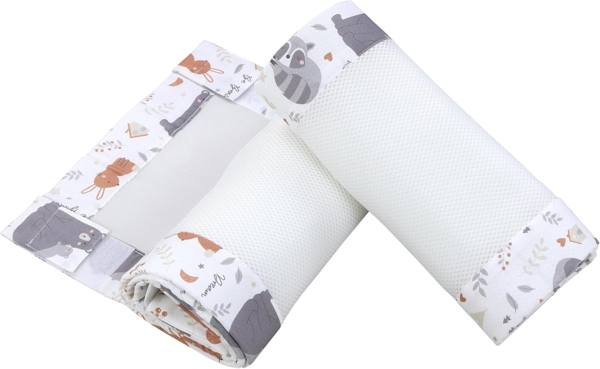 TupTam Bettnestchen TupTam Gitterstäbe Schutz Netz Babybett Nestchen 3D Mesh 2 Pack