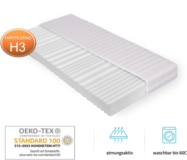 HOME DELUXE LED Bett mit Schubladen und Matratze NUBE - 180 x 200 cm Schwarz Bild 3