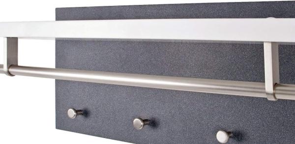 Wandgarderobe Tablo Weiß Hochglanz und Granitoptik Bild 3