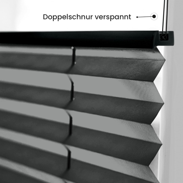 Sonello Plissee Klemmfix ohne Bohren 100x120 cm Schwarz Faltrollo Plisseerollo Jalousie für Tür & Fenster Blickdicht Sichtschutz Sonnenschutz Fertifplissee Rollo Bild 3