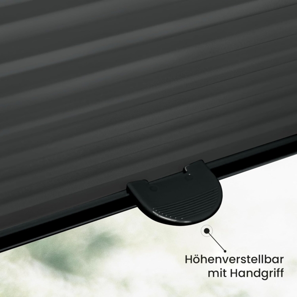 Sonello Plissee Klemmfix ohne Bohren 100x120 cm Schwarz Faltrollo Plisseerollo Jalousie für Tür & Fenster Blickdicht Sichtschutz Sonnenschutz Fertifplissee Rollo Bild 4
