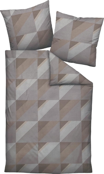 Janine Mako-Satin Bettwäsche J. D. 87065-07 Taupe