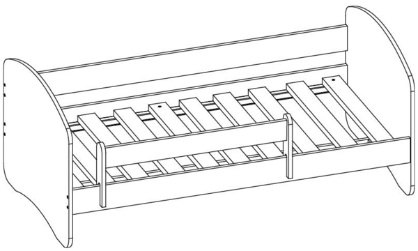 ACMA Kinderbett Jugendbett mit Einer Schublade und Matratze Grün mit Rausfallschutz Lattenrost II 140x70 160x80 180x80 (32 Ritter, 180x80) Bild 6