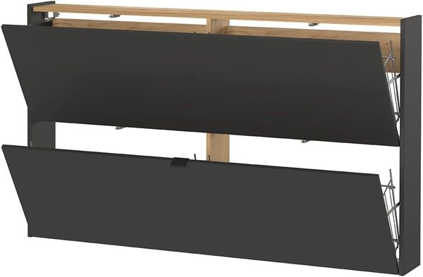 Lomadox Garderoben-Set ABERDEEN-01, (Spar-Set, 4-St), in grau mit Eiche, ideal für schmale Flure Bild 4