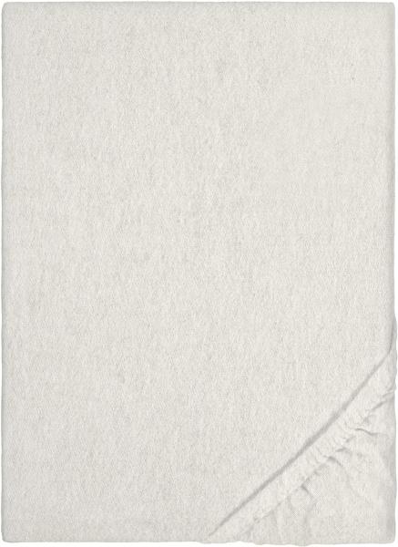 biberna Melange-Flanell Spannbetttuch 0841380 MELANGE UNI, grau, 1x 90x190 cm - 100x200 cm