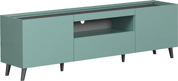 Trendteam TV-Lowboard, Holz dusk blue / grau, 60 x 42 x 181 cm