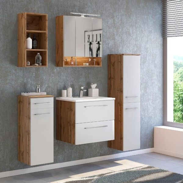 HELD MÖBEL Spiegelschrank Livorno 60 cm Wotaneiche