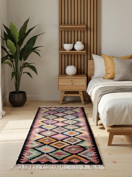 HANSE Home Teppich Kelim Zara, rechteckig, Höhe: 3 mm, Wolle, Baumwolle, Natur, Handgewebt, orientalisch, Boho, traditionell