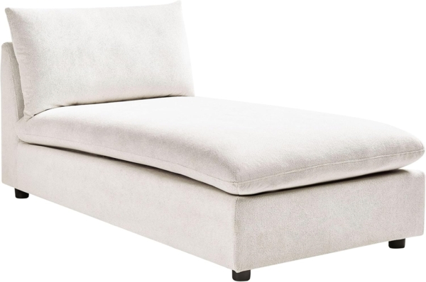 Chaiselongue VIZILLE Stoff Cremeweiß