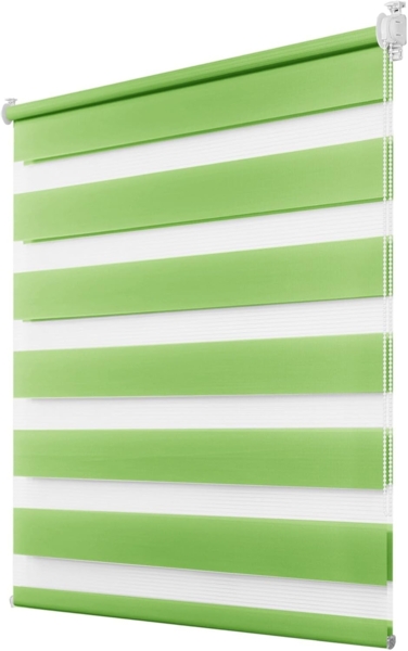 Deswell Doppelrollo Klemmfix ohne Bohren Grün B70 x H120 cm (Stoffbreite 66cm) Rollos für Fenster ohne Bohren für Fenster mit Lichtdurchlässig & Verdunkelnd/Höhe Stufenlos Verstellbar