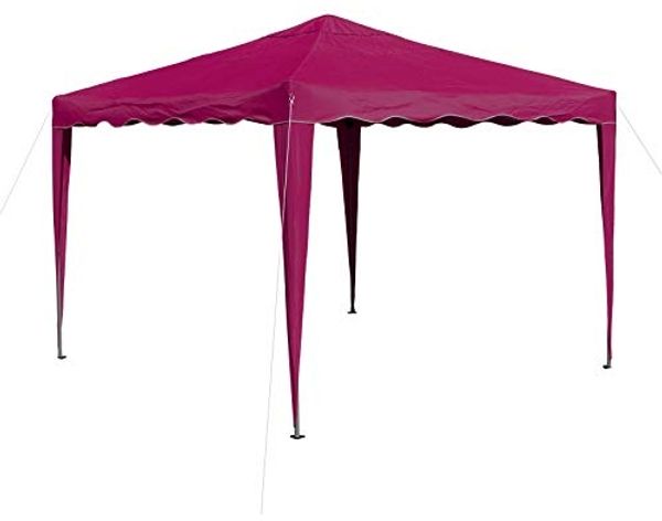 Pavillon Gartenpavillon Faltpavillon Alu-Metall 3x3 m Bordeaux Garten Partyzelt Faltpavillon