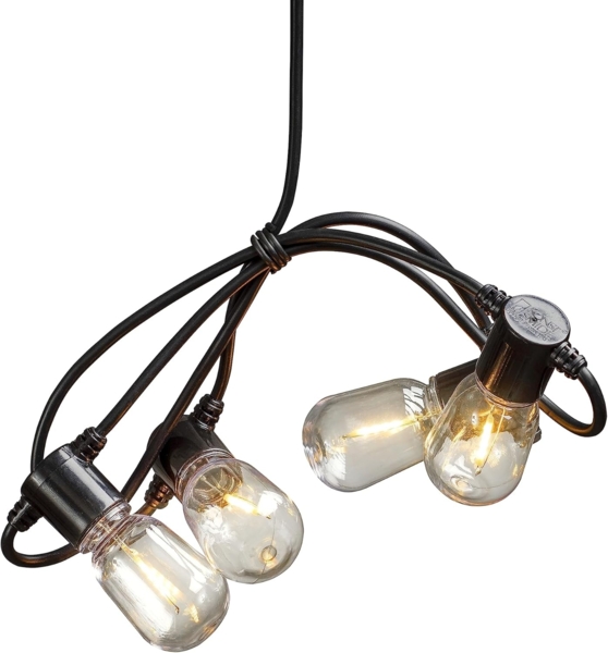 LED Biergartenkette 20er klar 40 bernsteinfarbene Dioden 24V