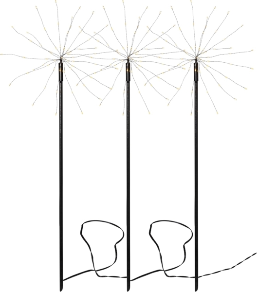 LED-Dekostab 'Firework Outdoor', 3er Set, 65x200 cm