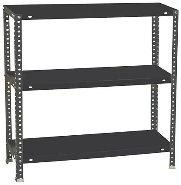 Simonrack Schwerlastregal, Lagerregal, 100 x 110 x 30 Metallregal, Kellerregal, Biegestelle 90 kg, 3 Fachböden, Antracite - Comfort