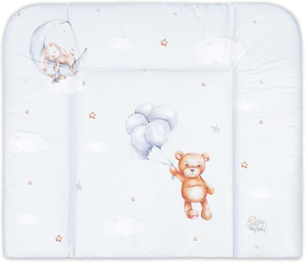 Wickelauflage Wickelkommode Auflage Baby 75 x 72 cm - Wickelmatte Wickeltischauflage Wasserfest Wickelunterlage Weich Teddybären B