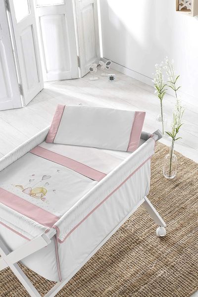 PIELSA BABY - 1377-14 | Baby-Bettlaken | Baby-Kinderbett | Bettlaken für den Winter | Baby-Bettlaken für den Sommer | Kinderbettlaken | Farbe Rosa | Größe 86x100 cm