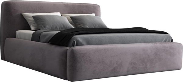 Polsterbett LUMO 180x200 ohne Matratze mit Bettkasten und Lattenrost. Farbe: Grau 16