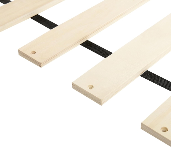 Bett mit Lattenrost MILLAY 140 x 200 cm Stoff Cremeweiß Bild 8