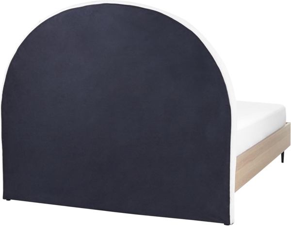 Bett mit Lattenrost MILLAY 140 x 200 cm Stoff Cremeweiß Bild 5