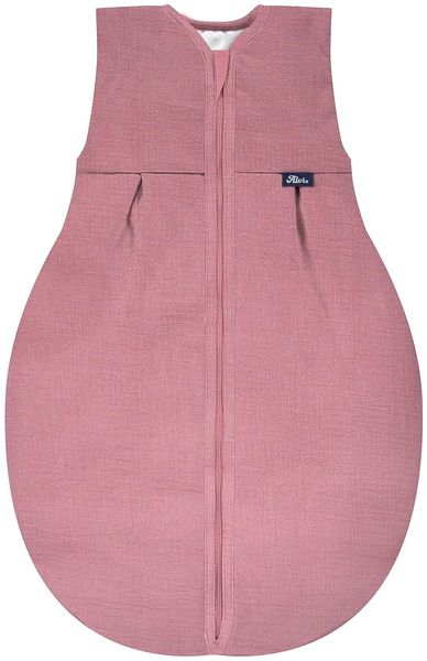 Alvi 4-Season Mull-Schlafsack 4-Jahreszeiten Schlafsack Babyschlafsack Kinderschlafsack ohne Ärmel (80 cm, Fox Glove)