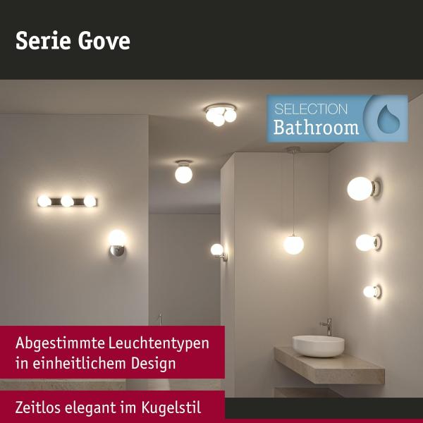 Paulmann 71062 Selection Bathroom Deckenleuchte Gove Chrom Satin 3-flammig G9 IP44 Bild 2
