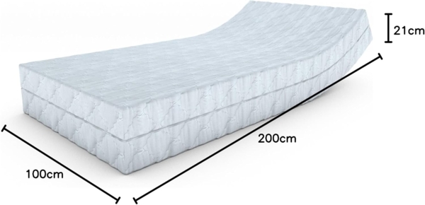 Taschenfederkern-Matratze ECO - H2 - 200 x 120 x 19 cm Bild 2