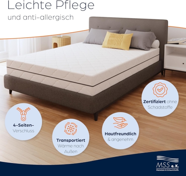 Taschenfederkern-Matratze ECO - H2 - 200 x 120 x 19 cm Bild 4