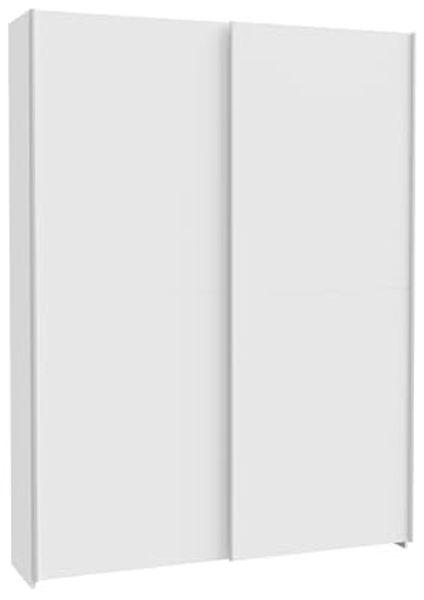 Schwebetürenschrank >HOME NOOK< 6 Einlegeböden, in Weiss - 150,1x210x39,1cm (BxHxT)