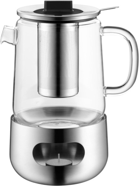 WMF Teekanne SensiTea, 1.3 l, (1x Teekanne, 1x Teesieb, 1x Stövchen (Füllmenge 1,3l, Höhe 24 cm, Ø 14 cm), 3-St, 1x Teekanne, 1x Teesieb, 1x Stövchen), SensiTea