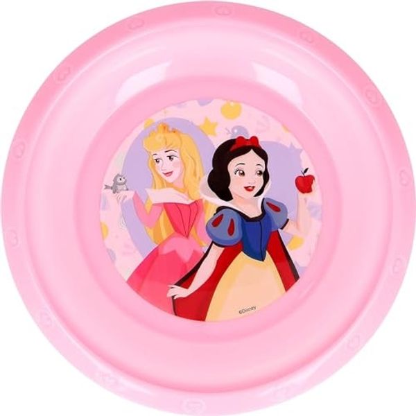 Disney Princess Plastikschale für Mädchen, rosafarben, widerstandsfähig gegen versehentliche Stöße und wiederverwendbar