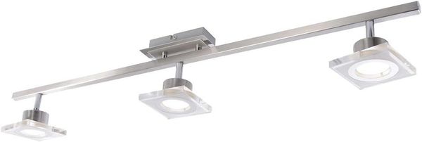 LED Deckenleuchte, satiniert, 4 Stufen Dimmer, L 80 cm