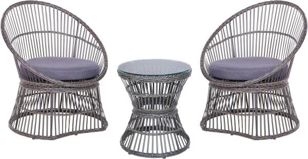 Bistro Set mit Kissen MESYNA Taupe