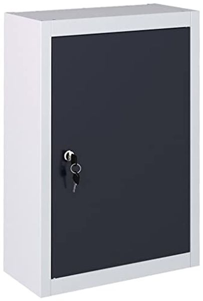 vidaXL Wand-Werkzeugschrank Industriedesign Metall Grau und Schwarz 145354