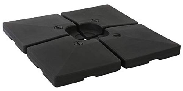 Mendler 'HWC-F79' Sonnenschirmständer für Bodenkreuz, befüllbar bis 124 kg, Schwarz, 104x104 cm