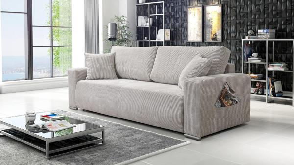 Sofa Couch Schlafsofa Wohnlandschaft Schlaffunktion 3-Sitzer Lincoln Cord Bezug