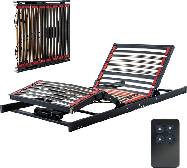 COSYWORLD Lattenrost 80x200 cm elektrisch verstellbar - COSY to Go 2M - passt in jedes Bett 80x200 cm oder Bett 160x200 cm Doppelbett - ultraflach, faltbar, für jede Matratze geeignet - Made in Germany