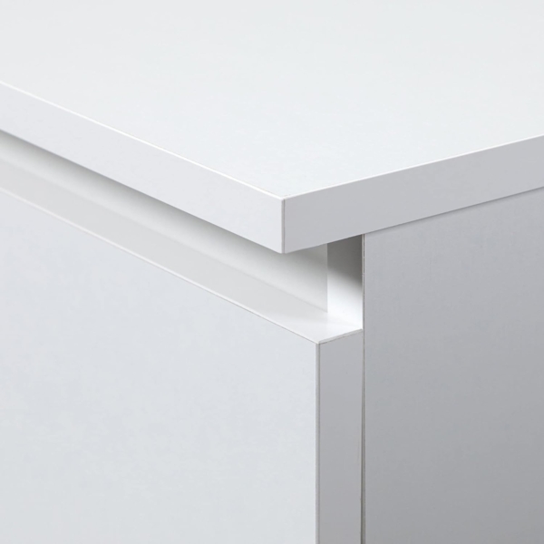 AKORD Kommode K 140 cm 3 | Schubladen und 3 Türen | für Wohnzimmer Schlafzimmer Schrank Arbeitszimmer | Modernes Funktionales Design | Schichtstoffplatte 16mm Farbe Weiß Bild 6