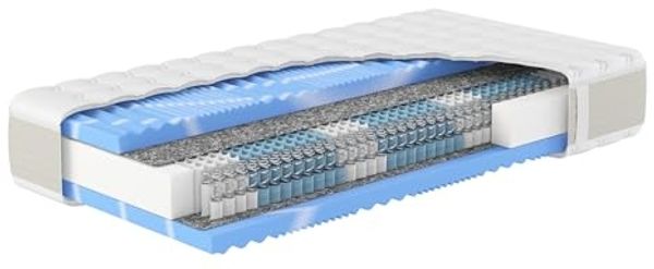 Hn8 Taschenfederkern-Matratze "XXL Gelstar T-1000", H4, 140 x 200 cm, Höhe: ca. 25 cm