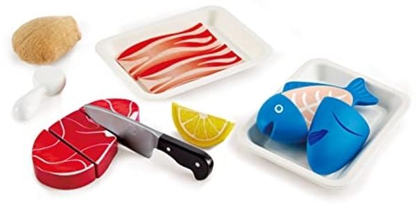 Hape E3155 - Fisch & Fleisch Set, Küchenspielzeug