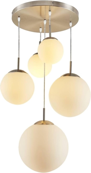 Lindby Hängeleuchte Heleska, Metall, Alu IP20, 5 x 15 W LED