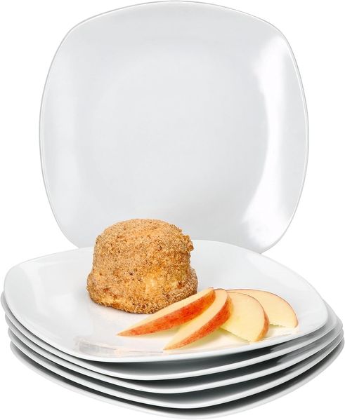 6er Set Lotta Kuchenteller weiß Porzellan